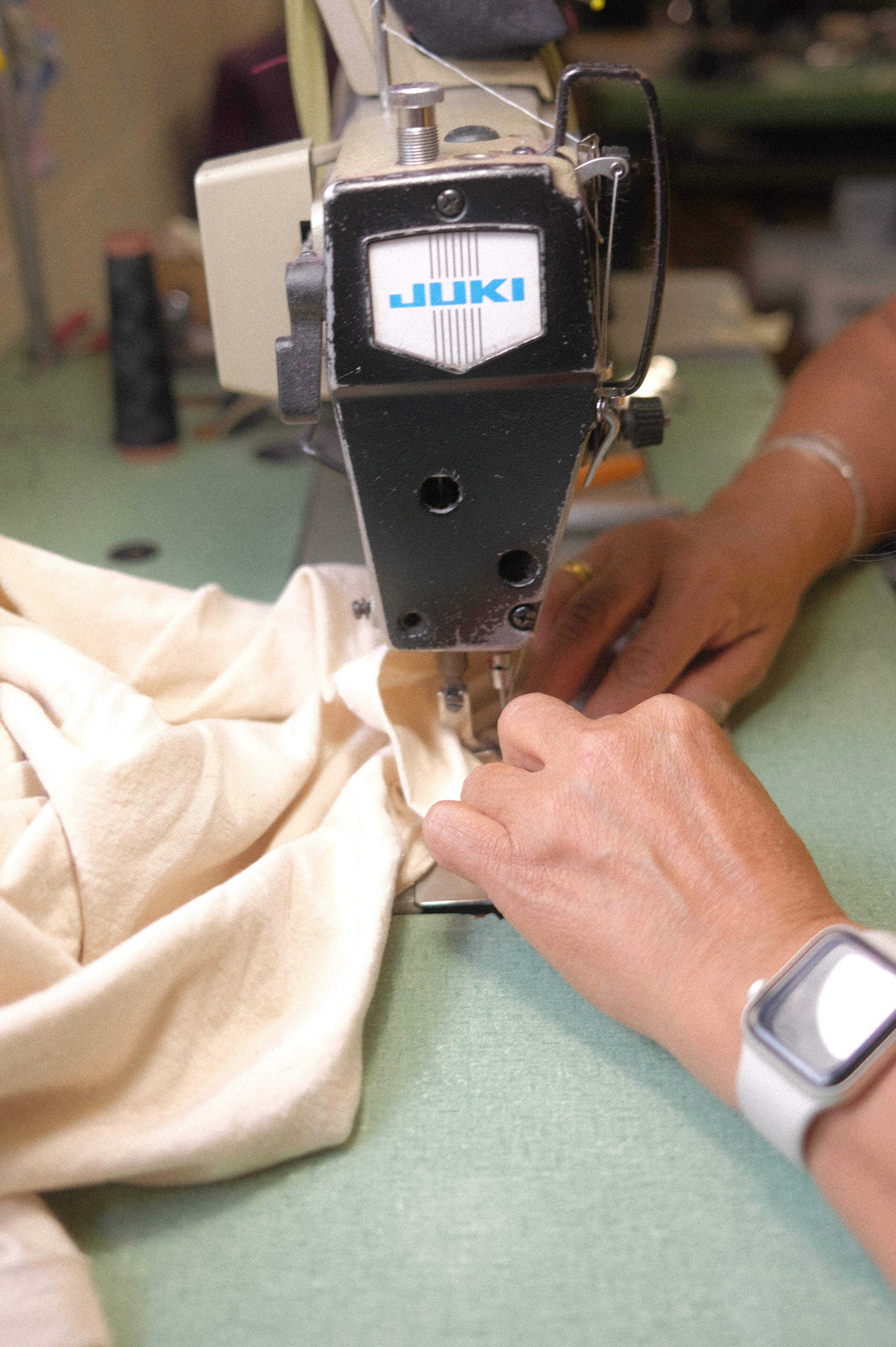 Yarn is knit into fabric in SC or woven into fabric in PA